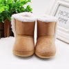 WEIXINBUY winter baby boys girls shoes russia winter infants warm shoes Faux fur girls baby booties Leather boy baby boots