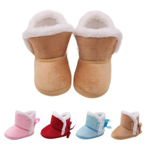WEIXINBUY winter baby boys girls shoes russia winter infants warm shoes Faux fur girls baby booties Leather boy baby boots